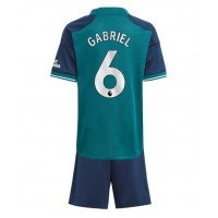 Arsenal Gabriel Magalhaes #6 Tretí Detský futbalový dres 2023-24 Krátky Rukáv (+ trenírky)